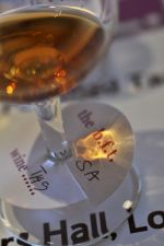 close up of wine ID for Tasting Salon